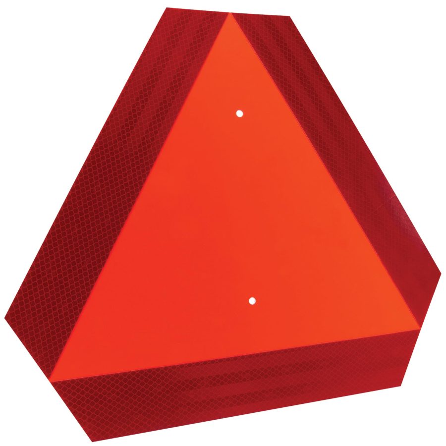 PERFORM TOOL W1496 Reflective Triangle - Essential Safety Sign for Farm Vehicles and Equipment