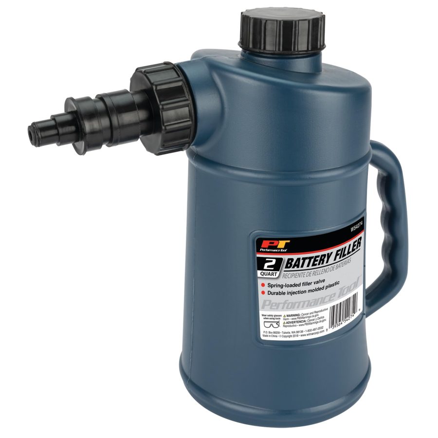 PERFORM TOOL W54274 2 Quarts Battery Filler with Auto Shut Off and Drip-Free Valve, Perfect for Golf Cart and Deep Cycle Battery