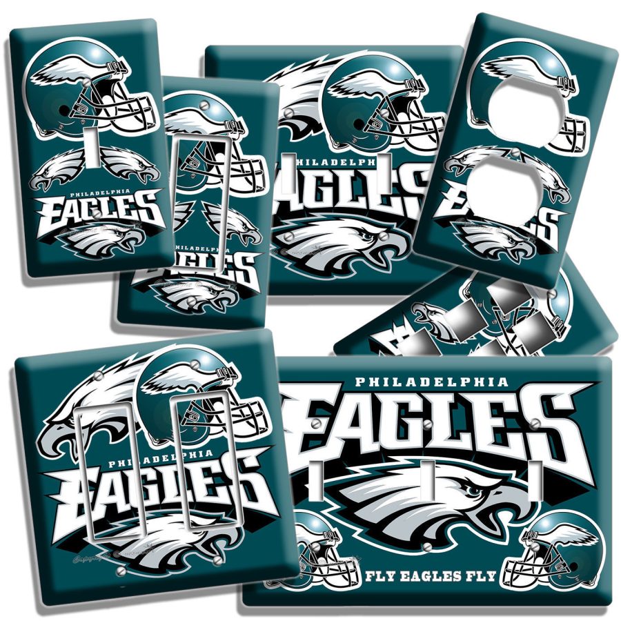 PHILADELPHIA EAGLES FOOTBALL TEAM LIGHT SWITCH OUTLET WALL PLATES MAN CAVE DECOR