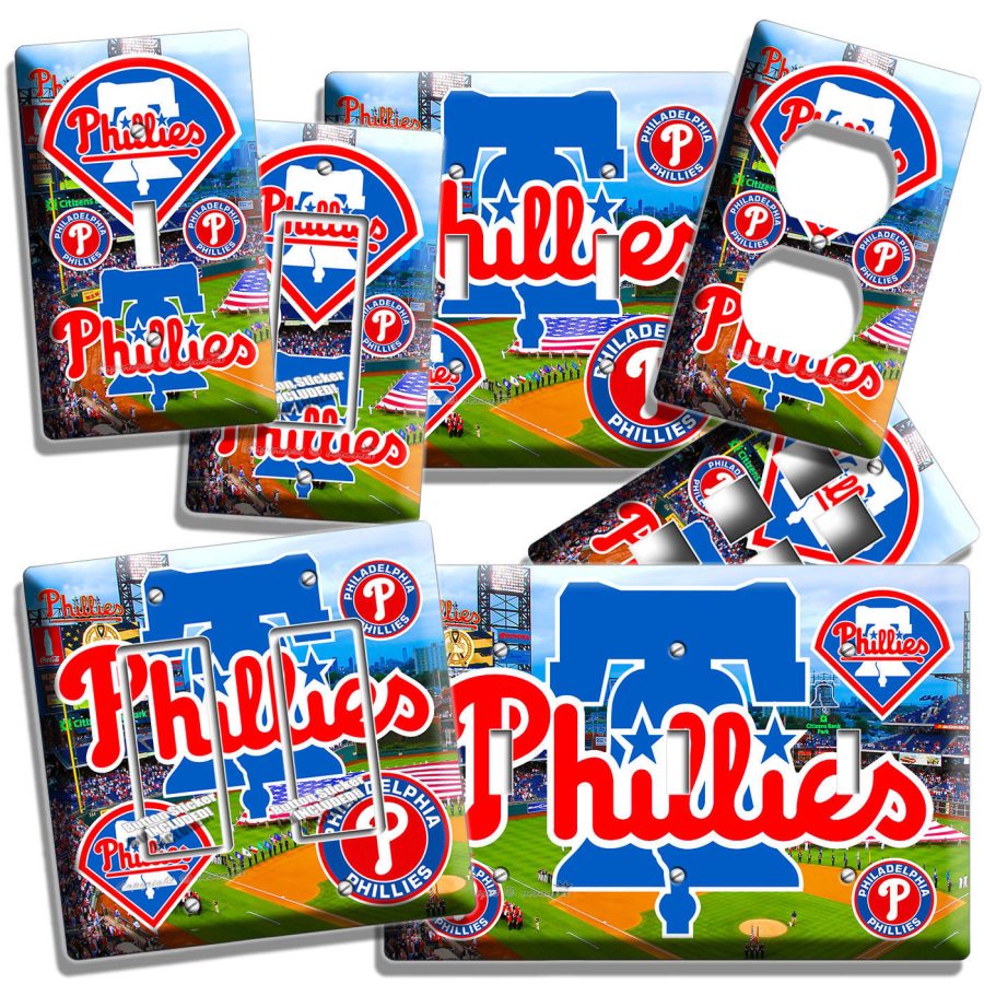 PHILADELPHIA PHILLIES BASEBALL TEAM LIGHT SWITCH OUTLET WALL PLATE ROOM HD DECOR