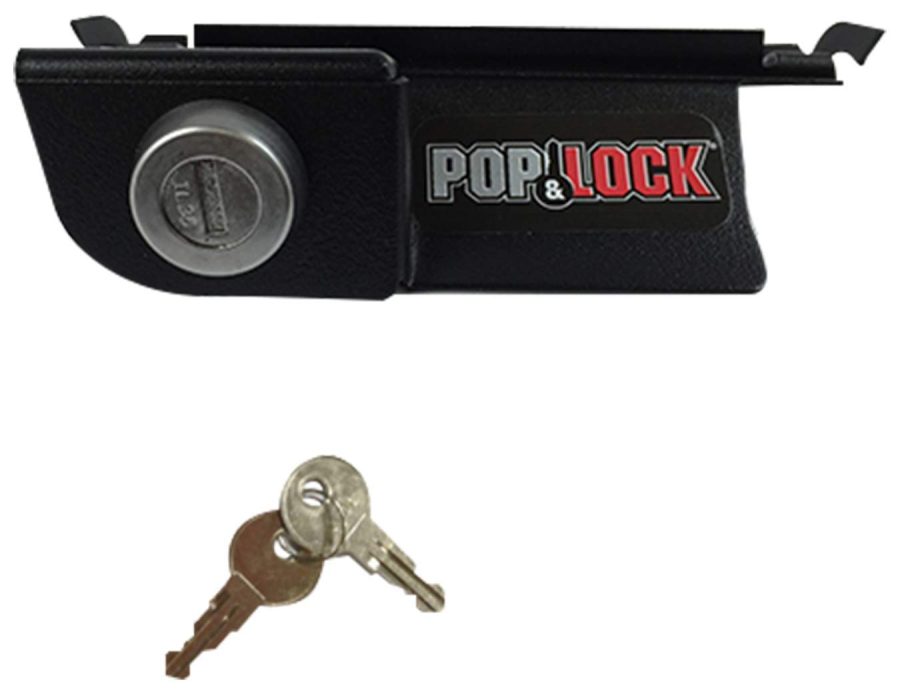 POP & LOCK PL3400 Manual Tailgate Lock for Dodge Ram 1500, 2500, and 3500, Fits 2002 to 2008 (Black, Works with No Factory Lock)