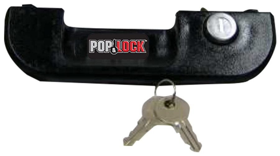 POP & LOCK PL5100 Manual Tailgate Lock for Toyota Tacoma, Fits 1995 to 2004 Models, Anti Theft, Truck Tailgate Lock Replacement, Easy to Install, Made in The USA (Color Black, Standard Lock)