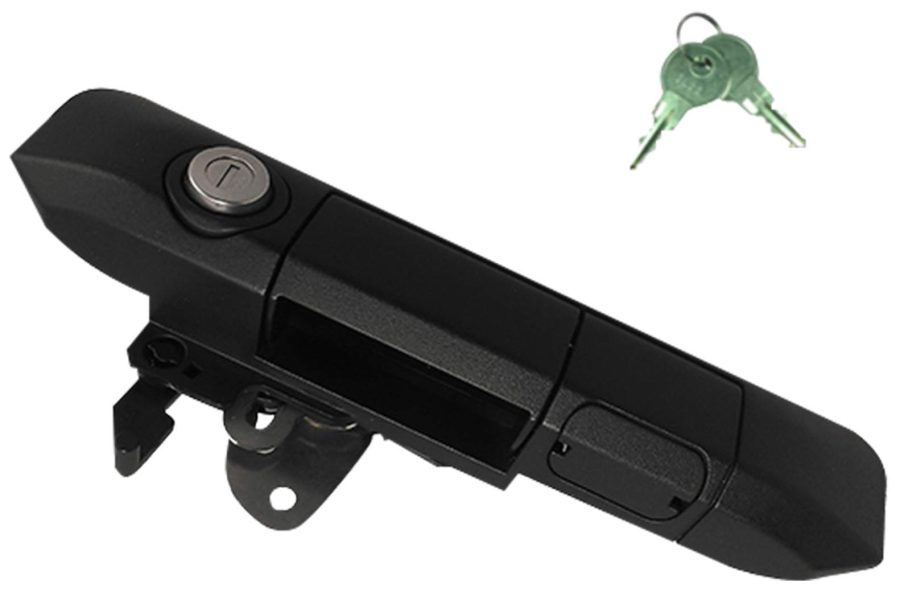 POP & LOCK PL5500 Manual Tailgate Lock for Toyota Tacoma, Fits 2005 to 2015 Models, Anti Theft, Truck Tailgate Lock Replacement, Easy to Install, Made in The USA (Black, Standard Lock)