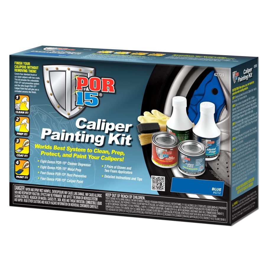 POR 15 42739 Caliper Painting Kit, Clean, Prep and Paint Brake Calipers, Blue