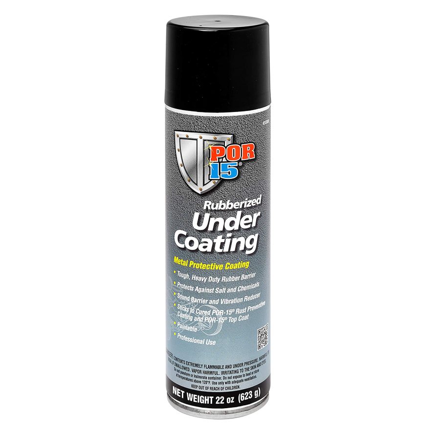 POR 15 49308 Rubberized Undercoating, Metal Protective Spray Rubber Coating, Stop and Prevent Rust, 22 Fluid Ounces, Black