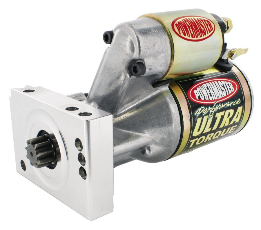 POWERMASTER 9400 Starter, Ultra Torque, 4.4:1 Gear Reduction, Natural, 153/168 Tooth, Straight Bolt, Chevy V8, Each