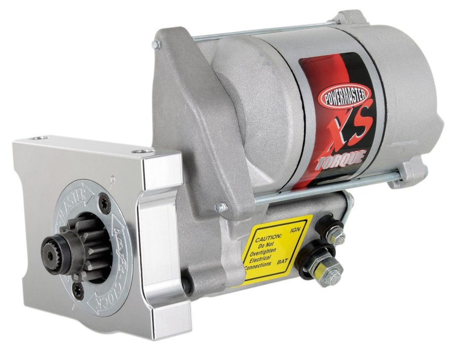 POWERMASTER 9500 Starter, XS Torque, 4.4:1 Gear Reduction, Natural, 168 Tooth Flywheel, Straight Bolt, GM V8, Each