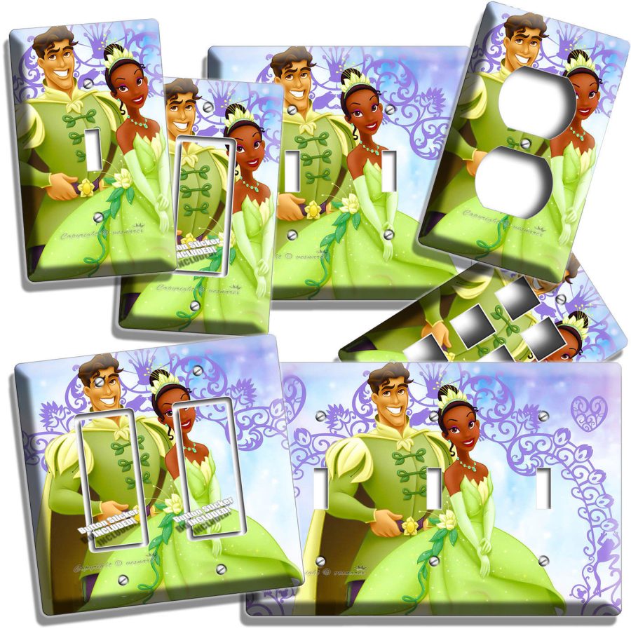 PRINCESS TIANA AND THE FROG PRINCE NAVEEN LIGHT SWITCH OUTLETS WALL PLATE COVERS