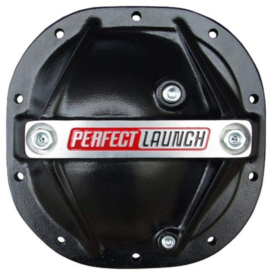 PROFORM 69501 Black Aluminum Differential Cover with Perfect Launch Logo and 8.8 INCH Bearing Cap Stabilizer Bolts for Ford