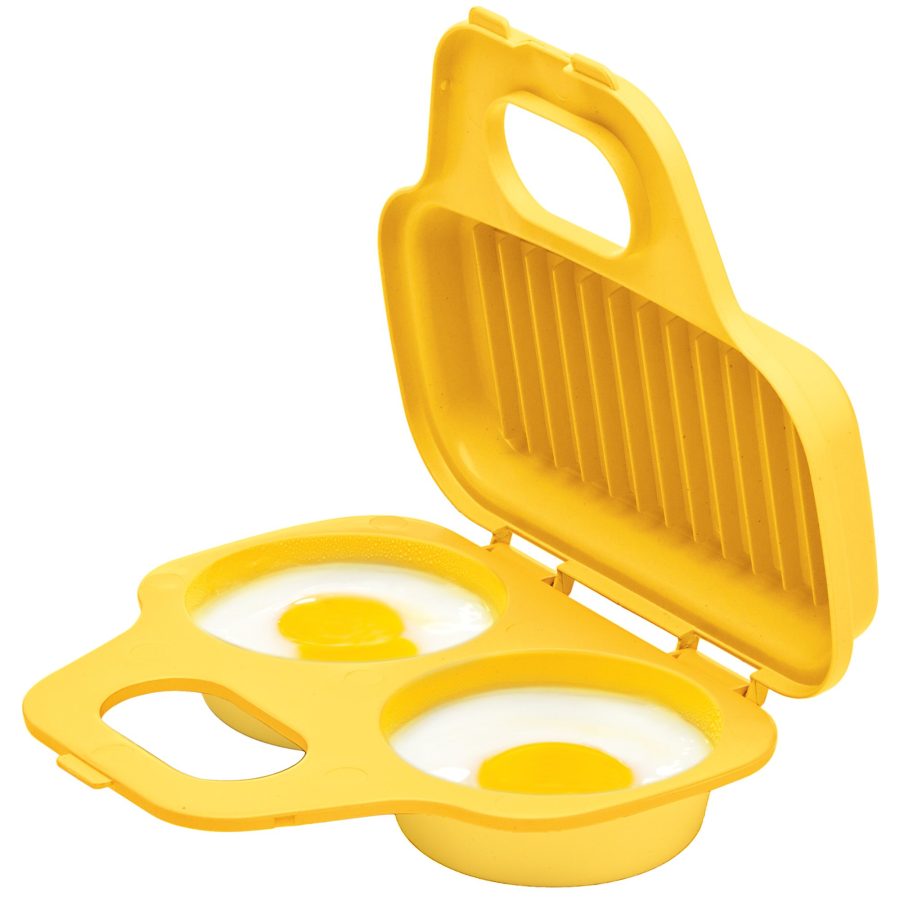 PROGRESSIVE PS-71Y Prep Solutions Microwave Egg Poacher, Yellow Easy-To-Use, Low-Calorie Breakfasts, Lunches And Dinner, Dishwasher Safe