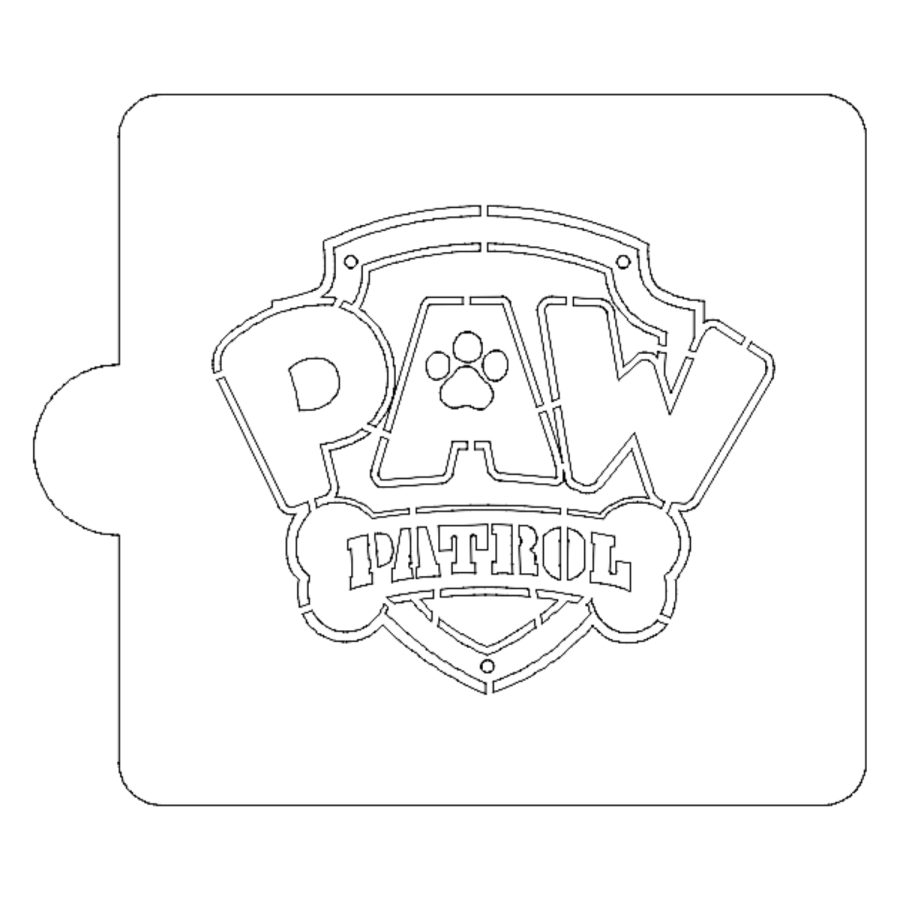 Paw Patrol Symbol Cartoon Stencil for Cookies or Cakes USA Made LS789