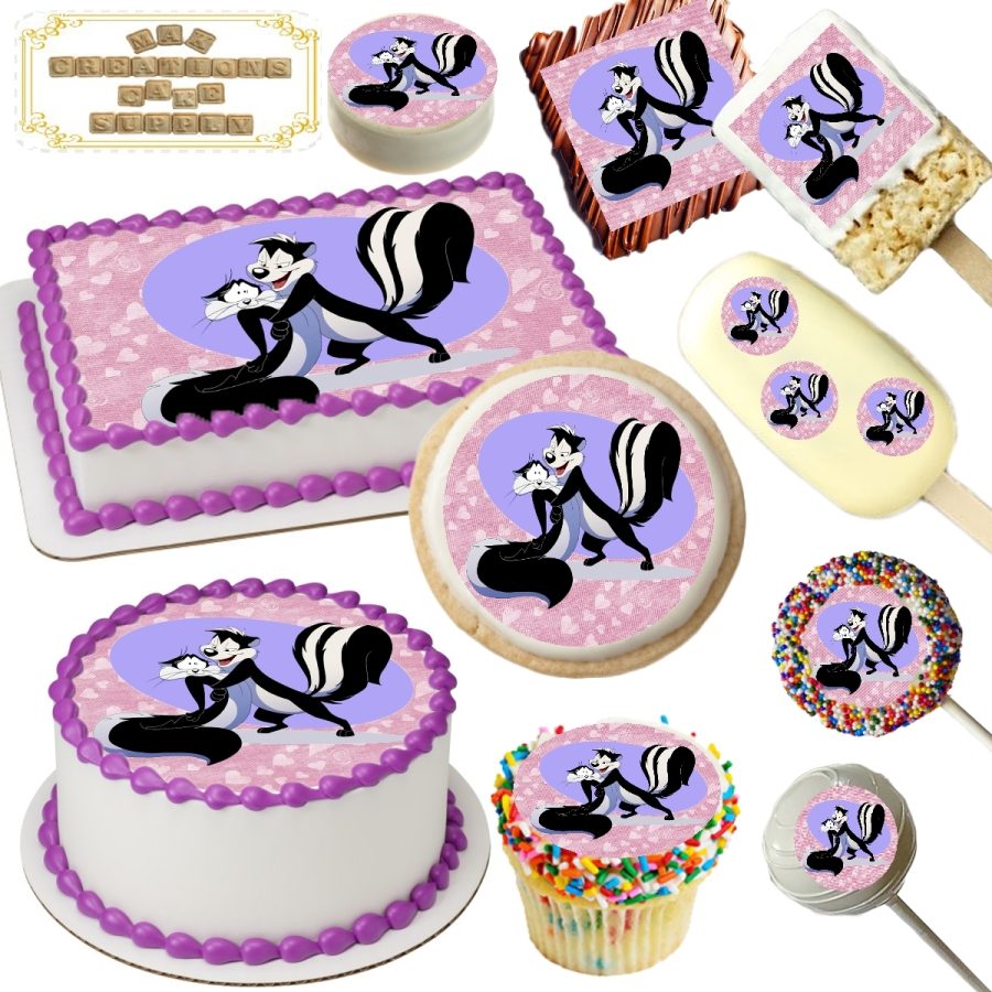 Pepe Le Pew & Penelope My Sweet Amour Edible Toppers