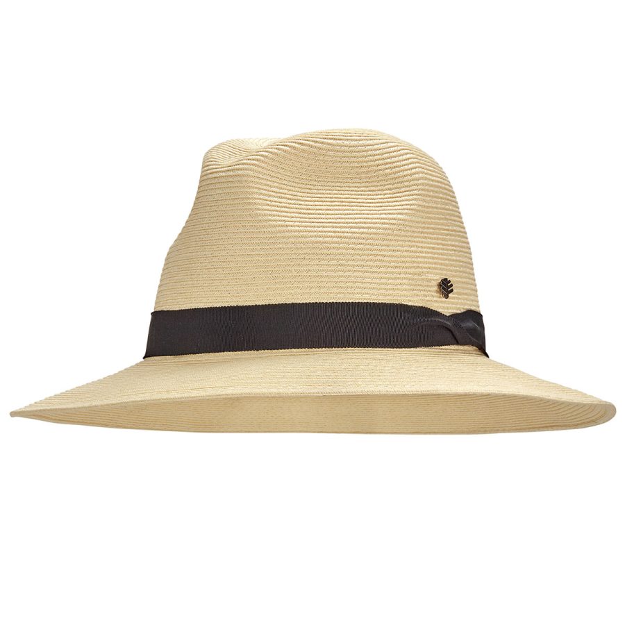 Peyton Lightweight Fedora - Ivory/Black / XXL