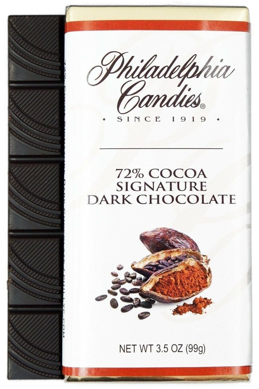 Philadelphia Candies 72% Cocoa Bittersweet Dark Chocolate Bar, 3.5 Ounce Gourmet