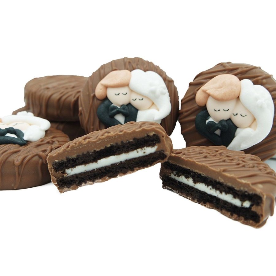 Philadelphia Candies Wedding Bride Groom Heart Milk Chocolate OREO® Cookies Gift