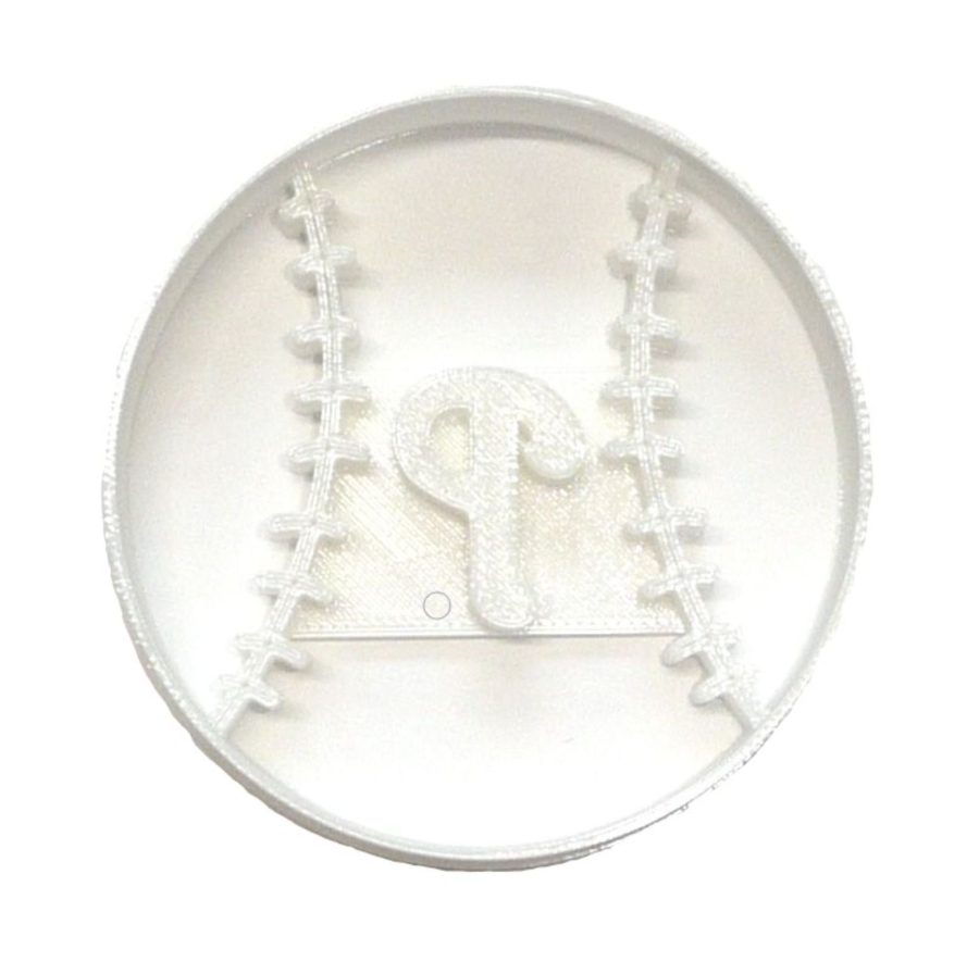 Philadelphia Phillies P Letter On Baseball Athletics Cookie Cutter USA PR2539