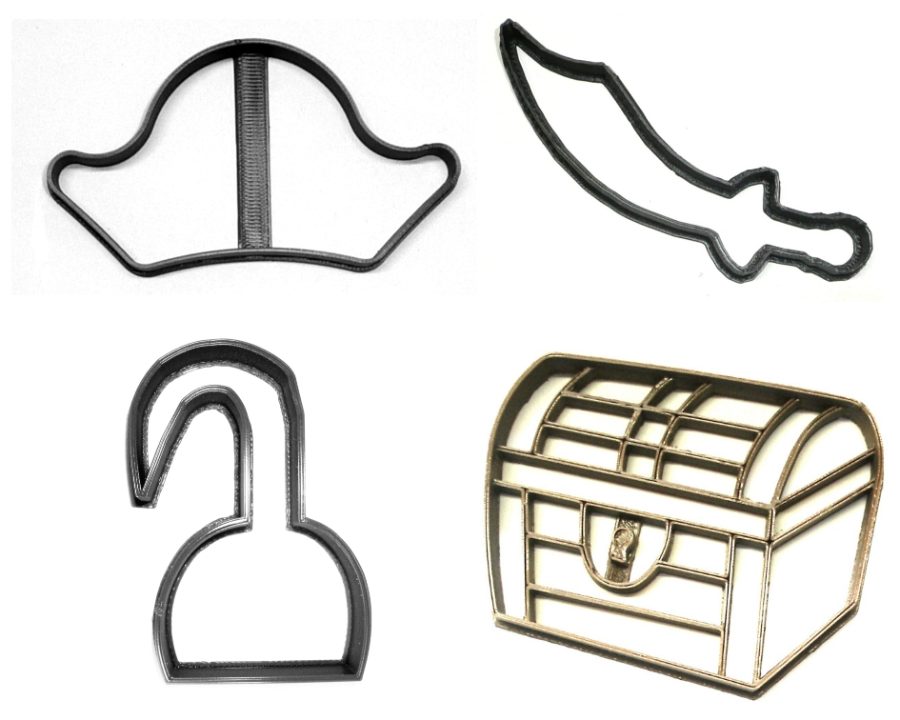 Pirate Sea Ship Captain Outfit Costume Set Of 4 Cookie Cutters USA PR1359