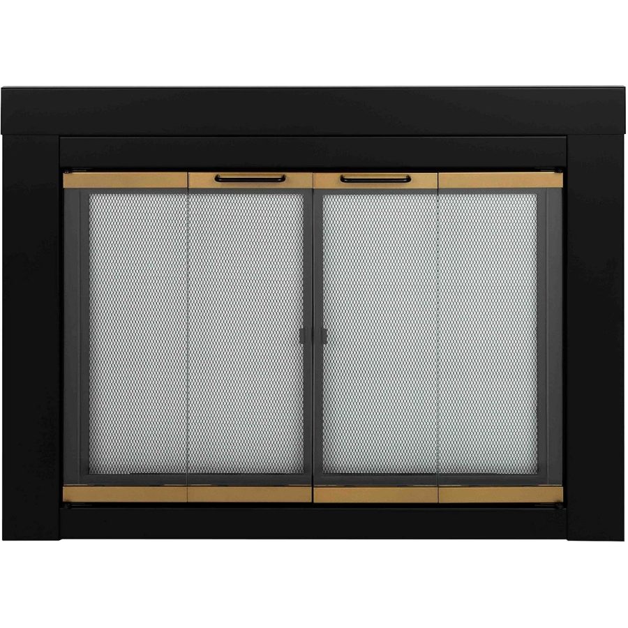 Pleasant Hearth AR-1020 Arrington Fireplace Glass Door, Black, Small