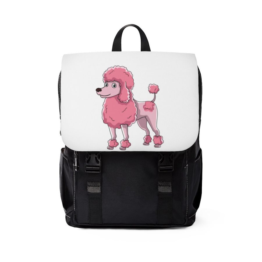 Poodle Unisex Casual Shoulder Backpack