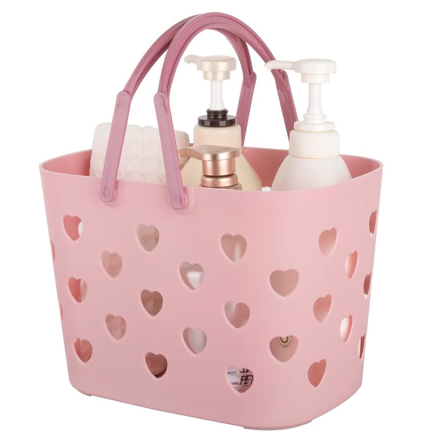 Portable Shower Caddy Tote Plastic Storage Basket With Handle Box Organizer Bin