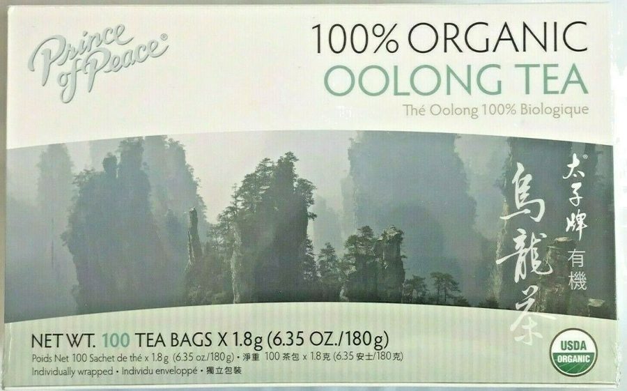 Prince of Peace 100% Organic Oolong Tea( 6.35 Oz /180g) - 100 Tea Bags x 1.8g