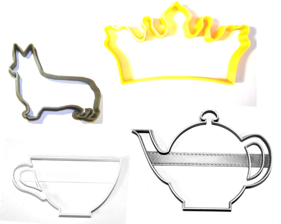 Queen Elizabeth England UK Tea Party British Set Of 4 Cookie Cutters USA PR1058