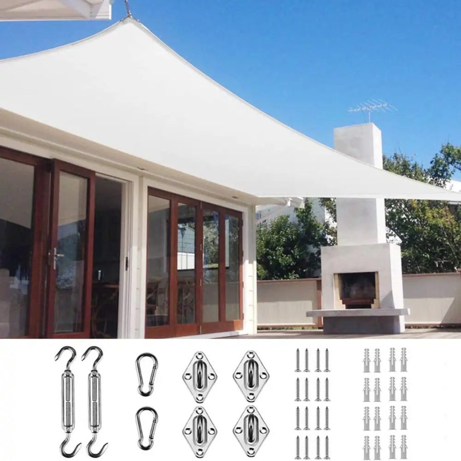 Quictent 20x16 Rectangle Shade Sail, Sail Awning with Hardware Kit