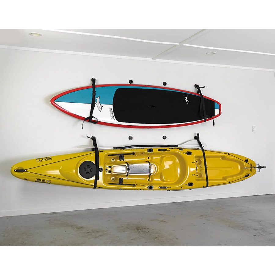 RAILBLAZA 04-4050-11 Kayak Wall Mount Sling Storage for SUPs, Canoes, Windsurfers and Kayaks to Store in Garages or Sheds