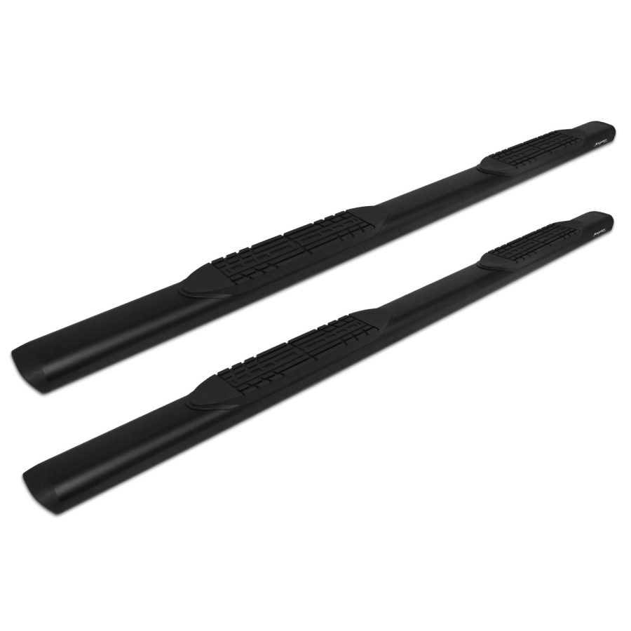 RAPTOR 2001-0041BT Running Boards Steps 5in Oval Style Black Aluminum for New Body 2019-2024 Silverado Sierra 1500 and 20-24 2500 3500 HD Double cab