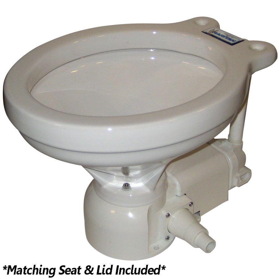 RARITAN 160HI012 SEA ERA HOUSEHOLD ELECTRIC TOILET - INTEGRAL SEA WATER - STRAIGHT & 90° DISCHARGE - 12V