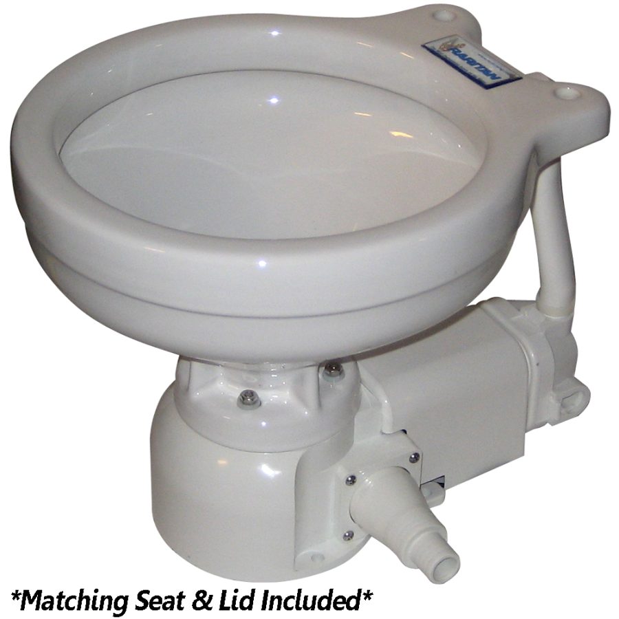 RARITAN 160MI012 SEA ERA MARINE SIZE ELECTRIC TOILET - INTEGRAL PUMP - STRAIGHT & 90° DISCHARGE - 12V