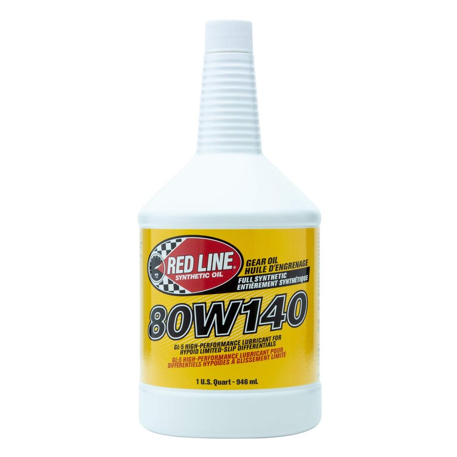 RED LINE 58104 80W140 GL-5 Synthetic Gear Oil for Hypoid Limited Slip Differentials - 1 Quart