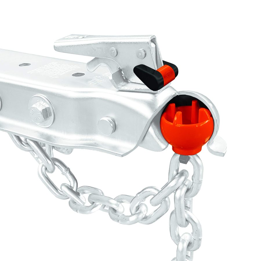 RIGHTLINE 100T12 Gear Anti-Theft Trailer Hitch Lock with Coupler Ball, Trailer Ball Lock for Unhitched Trailers