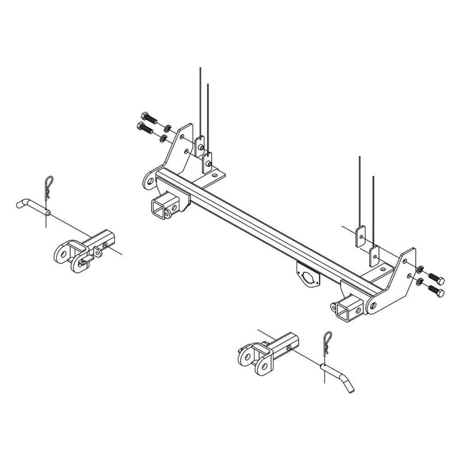 ROADMASTER 1444-3 Direct-Connect Tow Bar Baseplate for Jeep Wrangler (2013-2017), Black