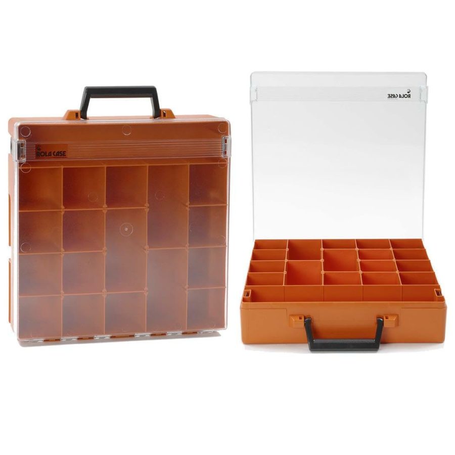 ROLA-CASE RC001/CL Orange With Clear Lid Tradesman Organizational Parts Case