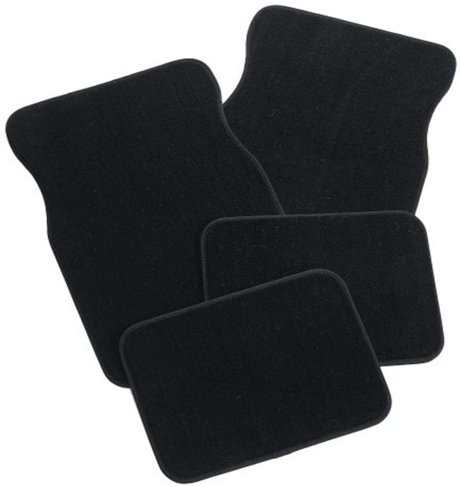 RUBBERQUEEN 70551 Plush Carpeted 4 Piece Mats - Black