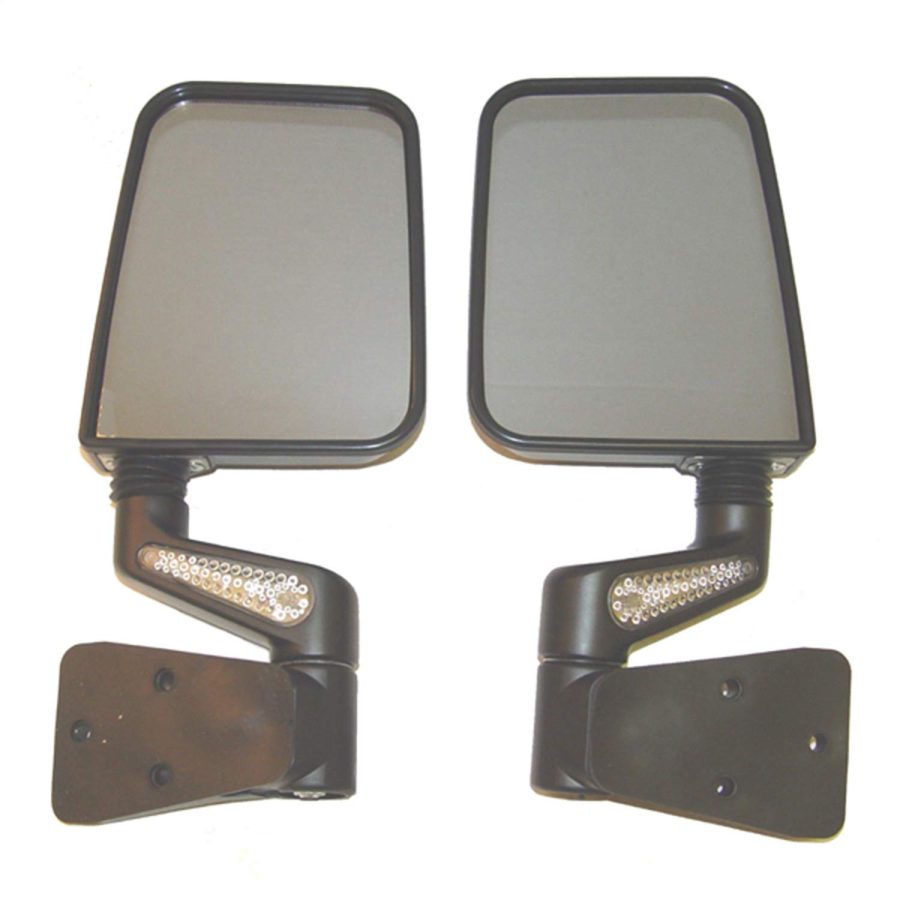 RUGGED RIDGE 11015.20 Door Mirror Kit, LED Turn Signals, Heated, Black Fits 1987-2002 Jeep Wrangler YJ/TJ