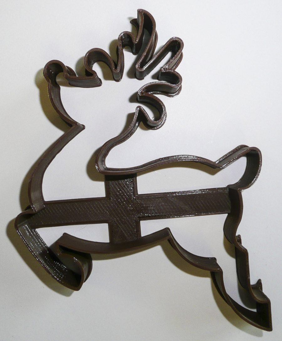 Reindeer Outline Flying Santas Sleigh Christmas Cookie Cutter Made in USA PR125