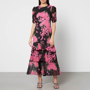 Rixo Evelyn Chiffon Maxi Dress - UK 6