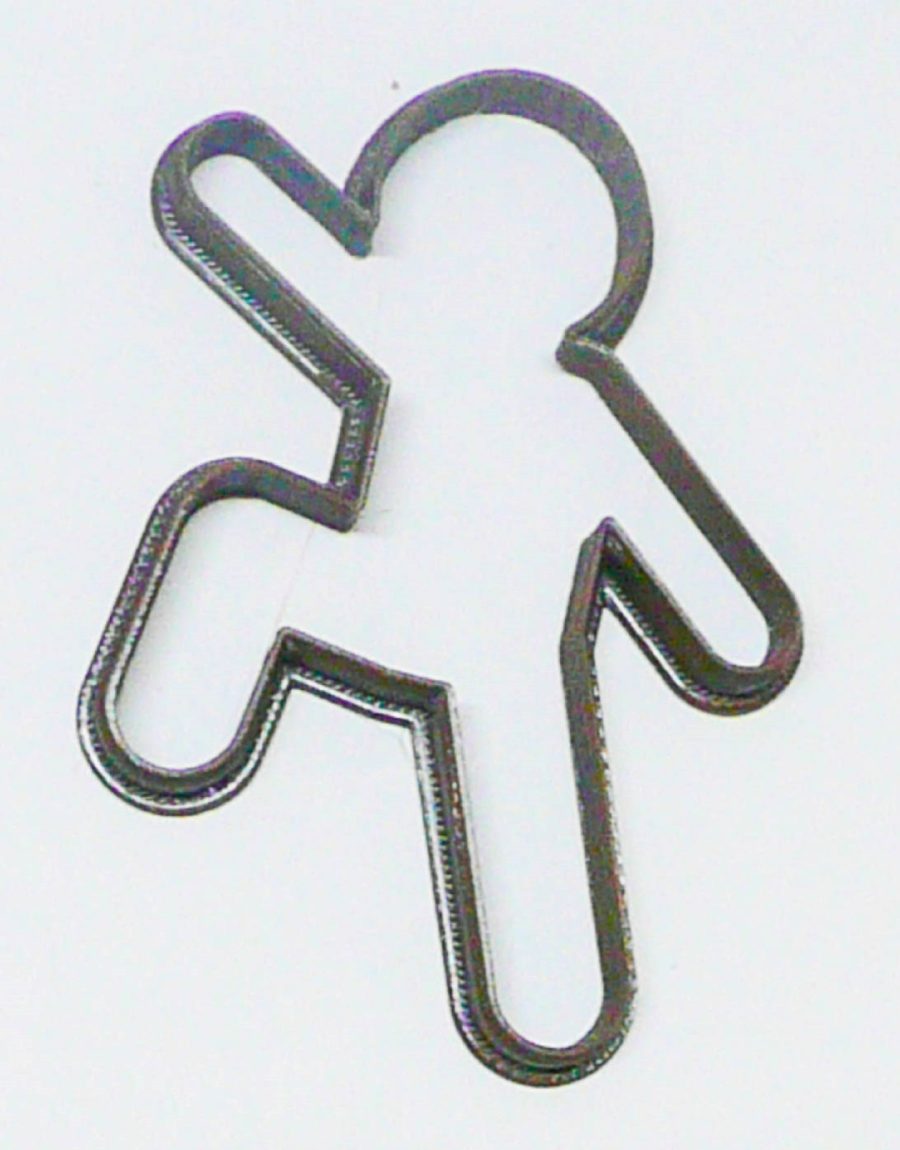 Running Moving Action Gingerbread Man Outline Christmas Cookie Cutter USA PR2153