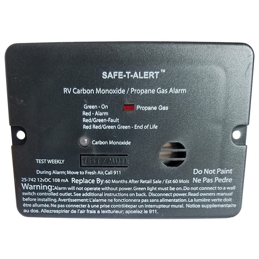 SAFE-T-ALERT 25-742-BL COMBO CARBON MONOXIDE PROPANE ALARM - SURFACE MOUNT - MINI - BLACK