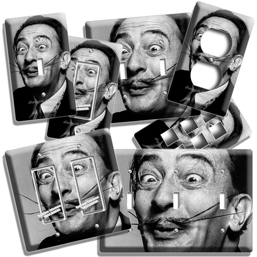 SALVADOR DALI MUSTACHE PORTRAIT LIGHT SWITCH OUTLET WALL PLATES ART STUDIO DECOR