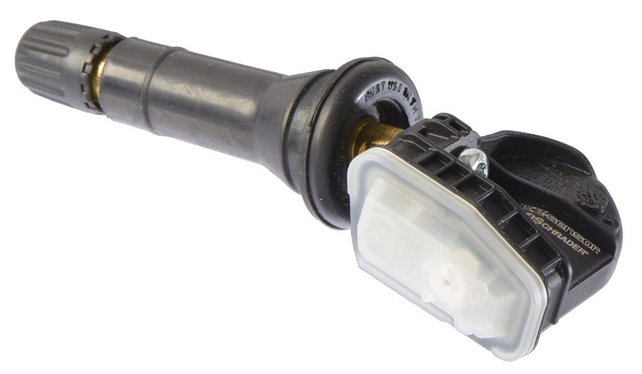 SCHRADER 33500 EZ-Sensor Single SKU (314.9 MHz, 315 MHz, and 433 MHz) Programmable Snap-in Fixed Angle Valve Tire Pressure Monitoring Sensor (TPMS), Requires Programming Before Installation