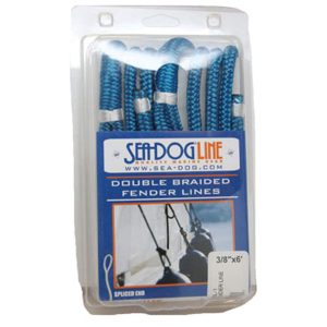 SEA-DOG 302106006BL-1 Double Braided Fender Line, 1/4 INCH / Blue