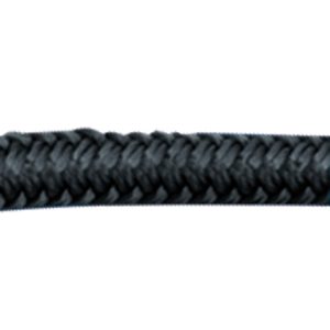 SEA-DOG 302110025BK-1 Double Braided Nylon Dock Line, 3/8 INCH x 25FT / Black