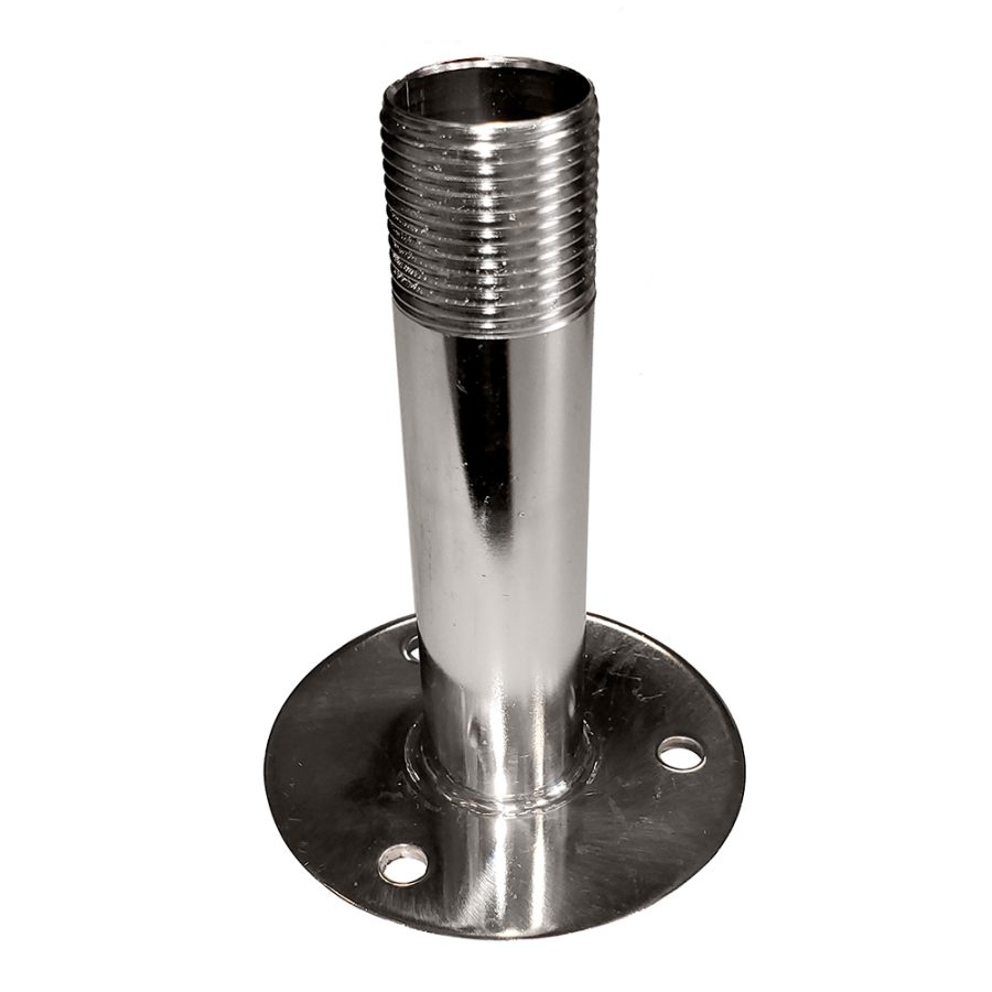 SEA-DOG 329515 FIXED ANTENNA BASE 4-1/4 INCH SIZE W/1 INCH-14 THREAD FORMED 304 STAINLESS STEEL