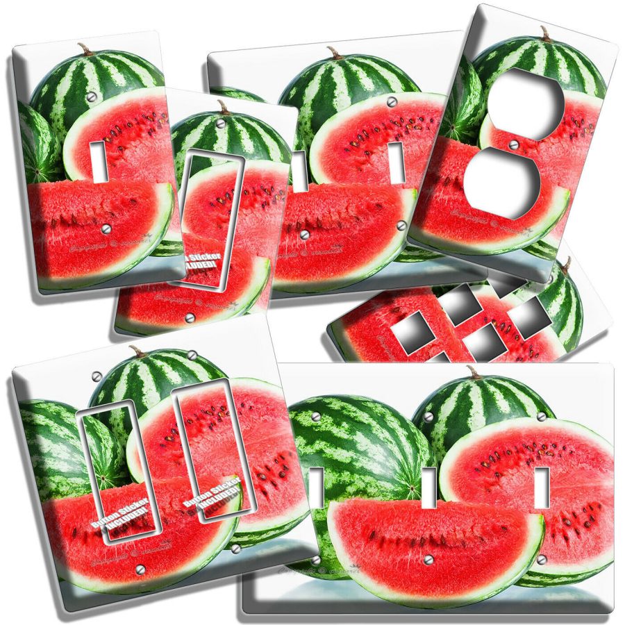 SLICED RED WATERMELONS LIGHT SWITCH OUTLET WALL PLATES KITCHEN PANTRY ROOM DECOR