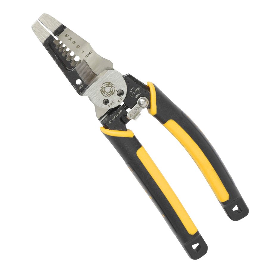 SOUTHWIRE S816SOLHD Tools & Equipment Forged Wire Stripper: Strips 8-16 AWG SOL And 10-18 AWG STR; Shears 6-32 & 8-32 Bolts; Linesman Head; Heavy Duty Forged Steel