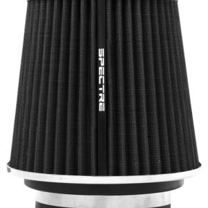 SPECTRE 8131 Universal Clamp-On Air Filter: High Performance, Washable Filter: Round Tapered; 3 in/3.5 in/4 in Flange ID; 6.719 in (171 mm) Height; 6 in (152 mm) Base; 4.75 in (121 mm) Top, SPE-Black