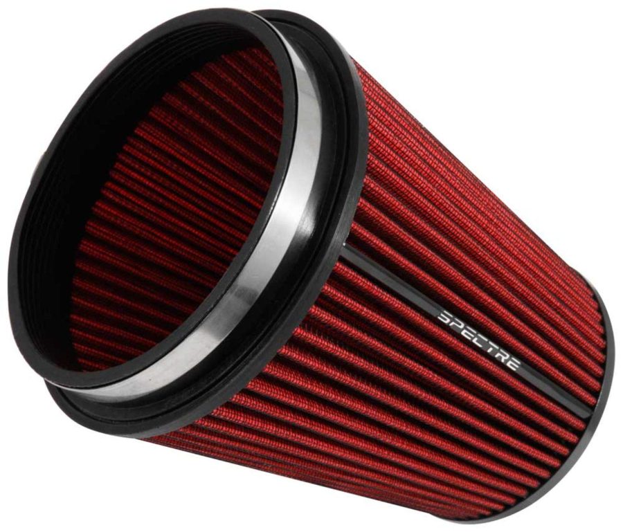 SPECTRE HPR9891 Universal Clamp-On Air Filter: High Performance, Washable Filter: Round Tapered; 6 in (152 mm) Flange ID; 8.5 in (216 mm) Height; 7.719 in (196 mm) Base; 5.125 in (130 mm) Top, SPE